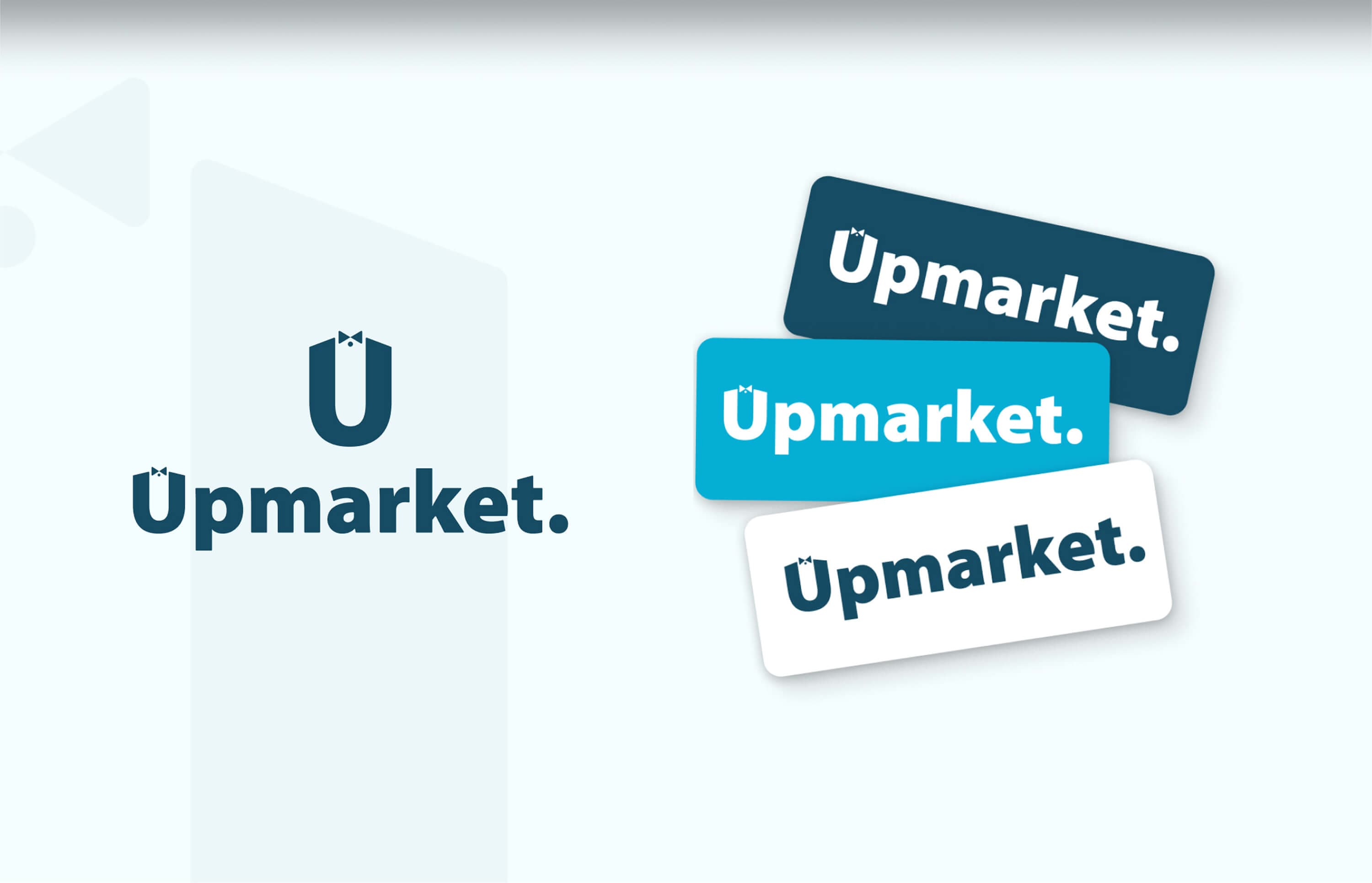 Wordmark lockups — the stacked monogram and wordmark beside the three colour versions on cards: white on dark teal, white on cyan, and teal on white