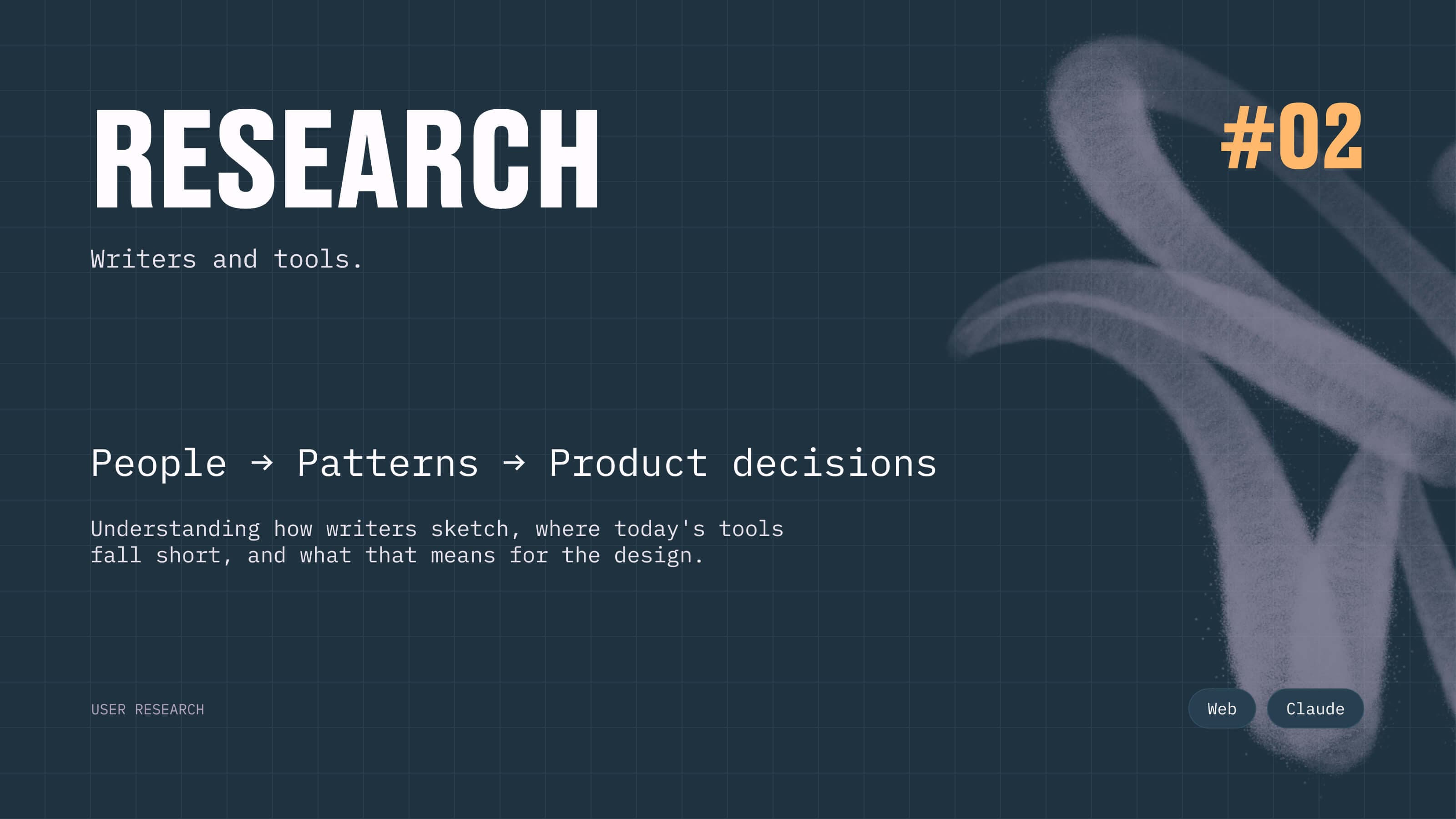 Chapter 02, Research — people, patterns, product decisions: how writers sketch and where today's tools fall short